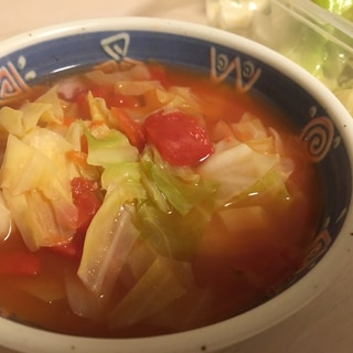 トマト缶でスープ